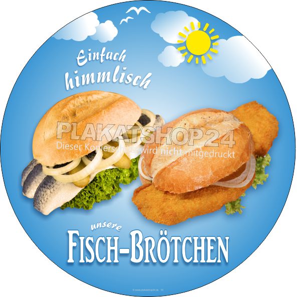 Klebesticker Fischbrötchen