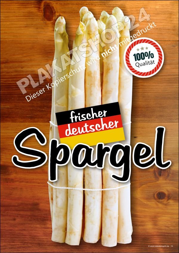 Deutscher Spargel Hofladenplakat