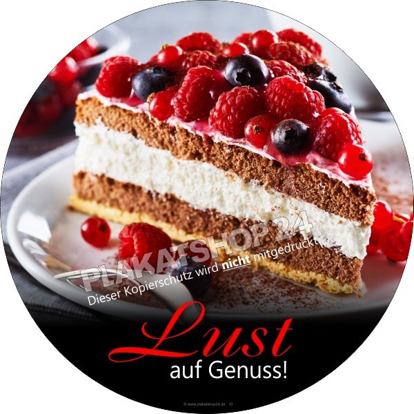 tortenaufkleber Aufkleber Sahnetorte Konditorei / Café