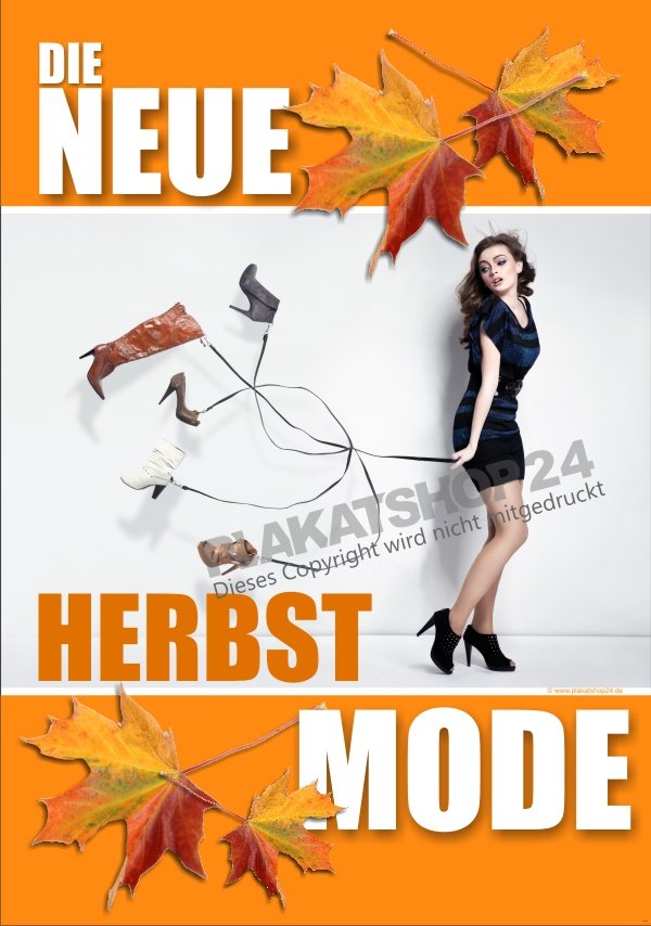 Herbst Poster für Schuhgeschäft z.B. für Schaufensterdekoration