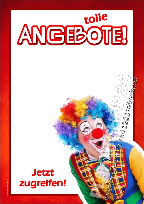 Werbeplaakat für Fasching-Karneval-Fastnacht