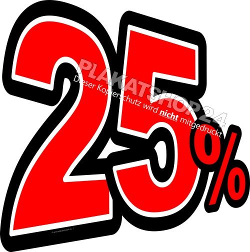 25 Prozent Aufkleber