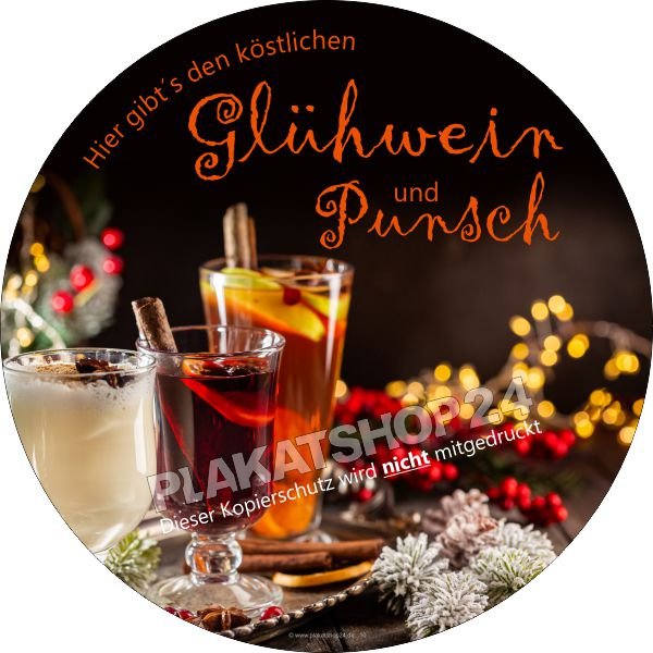 punschaufkleber Punschaufkleber Glühwein-Klebefolie