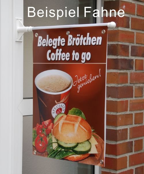 Bunte Eisfahne für Eiscafé/Eisdielen-Werbung
