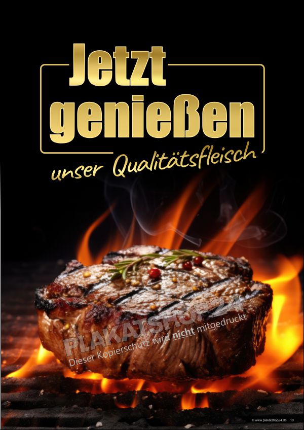 Werbeplakat für Qualitätsfleisch Werbeplakat für Qualitätsfleisch