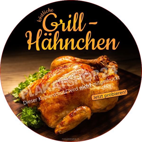 Imbissreklame Grillhähnchenverkauf