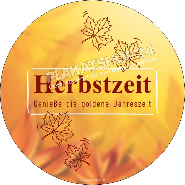 Schaufensteraufkleber Herbstzeit