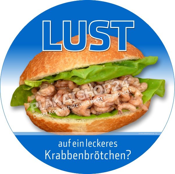 Werbefolie_Krabbenbr-tchen Aufkleber Krabbenbrötchen