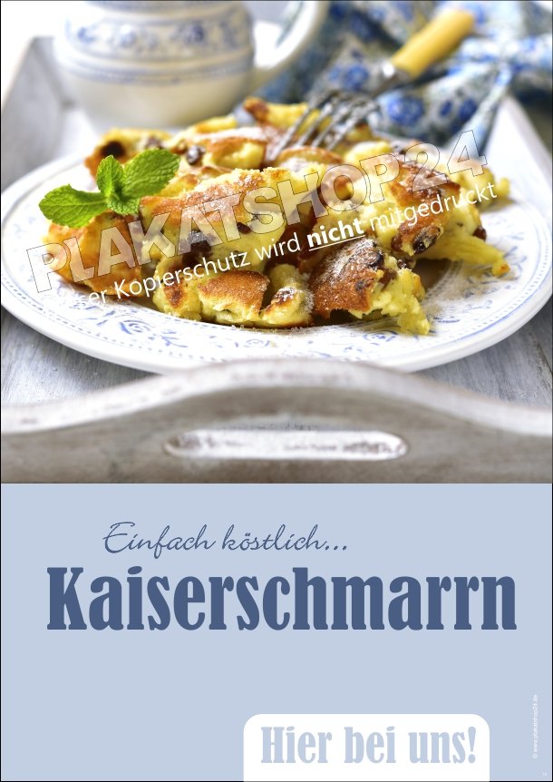 Werbeposter für den köstlichen Kaiserschmarrn