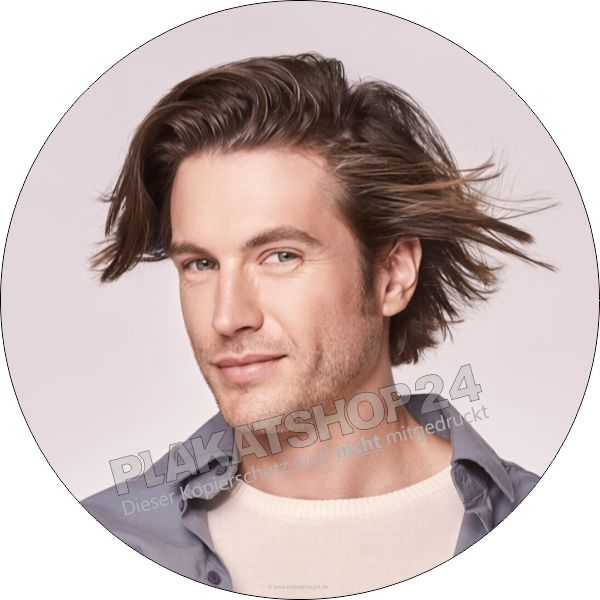 Runder Friseur-Aufkleber für Herren-Styles – Hochwertige Klebefolie für Ihren Salon