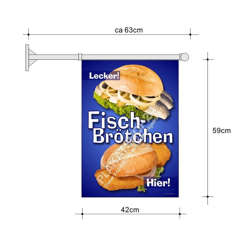 Fahne Fischbrötchen