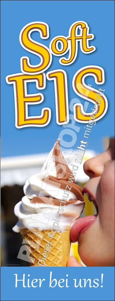 XA7395 Werbebanner für Softeis-Verkauf