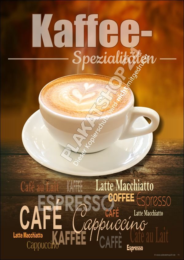 Werbeplakat Kaffeevariationen