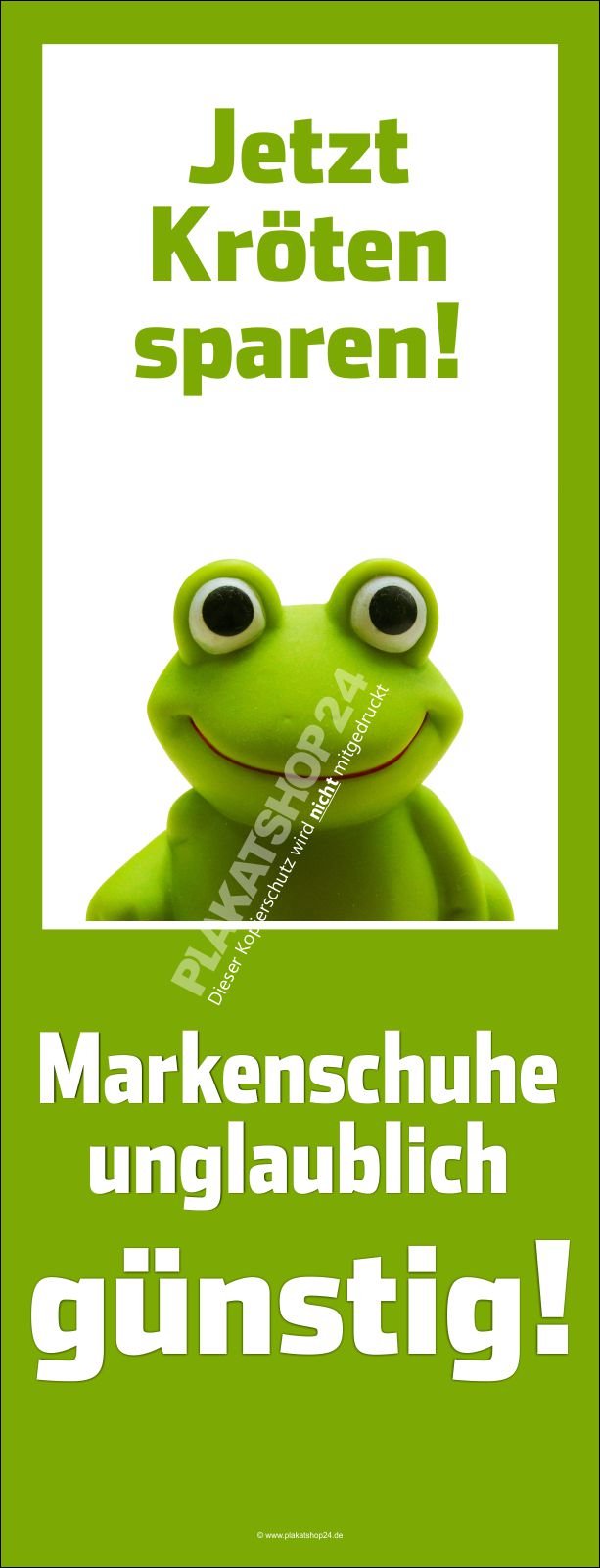 Aktionsbanner für Schuhladen Markenschuhe unglaublich günstig