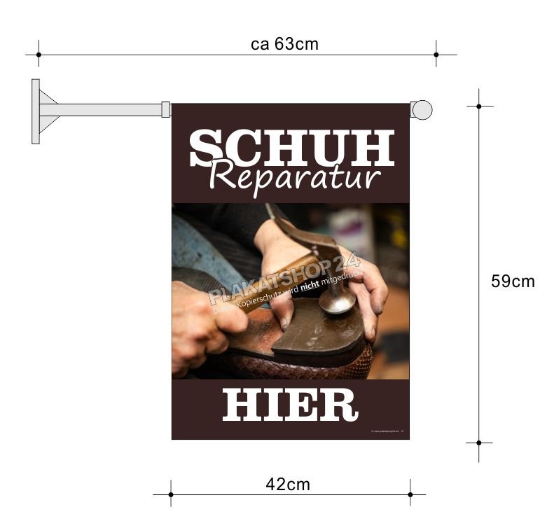 Werbefahne Schuhreparatur hier