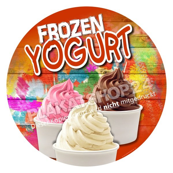 Klebefolie bunt für Frozen Yogurt