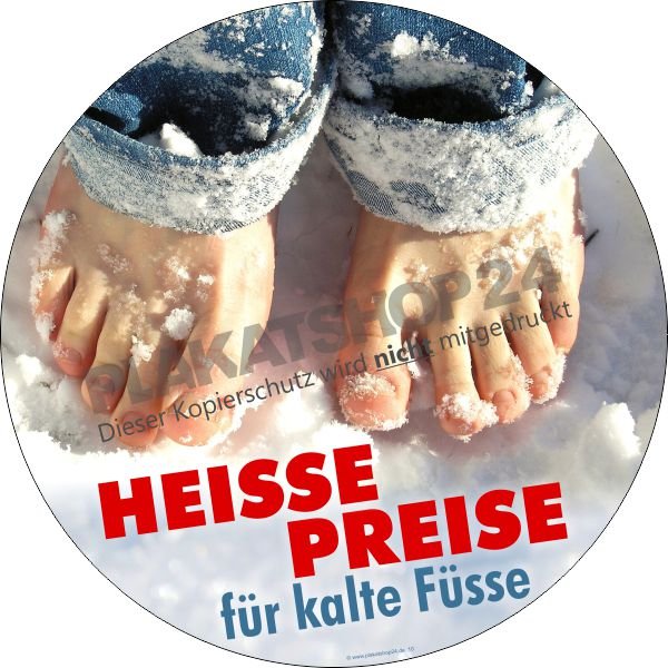 Fensterfolie für Winteraktion im Schuhgeschäft