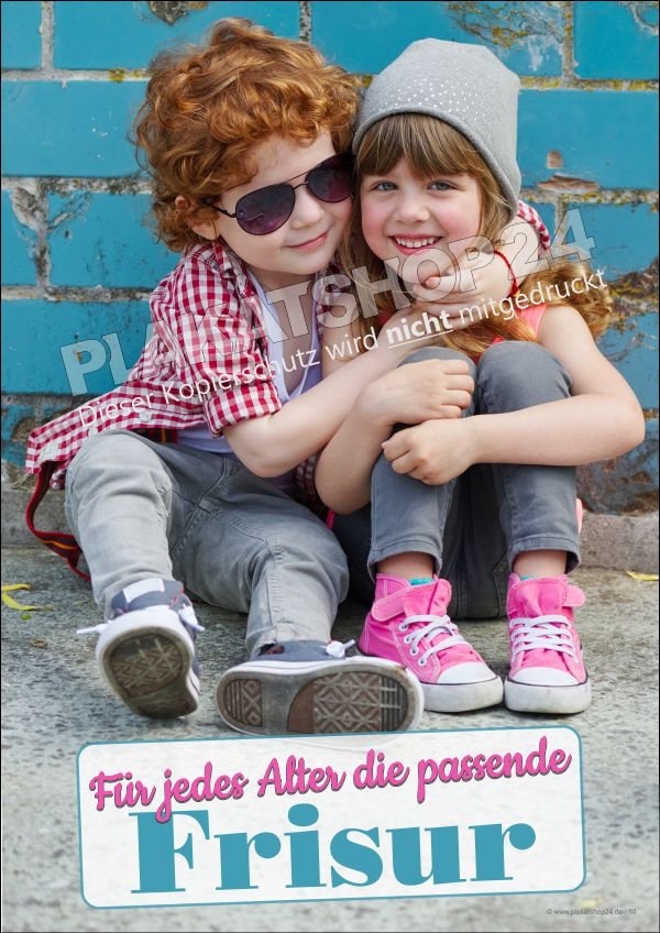 Frisurenposter Styling Kinder