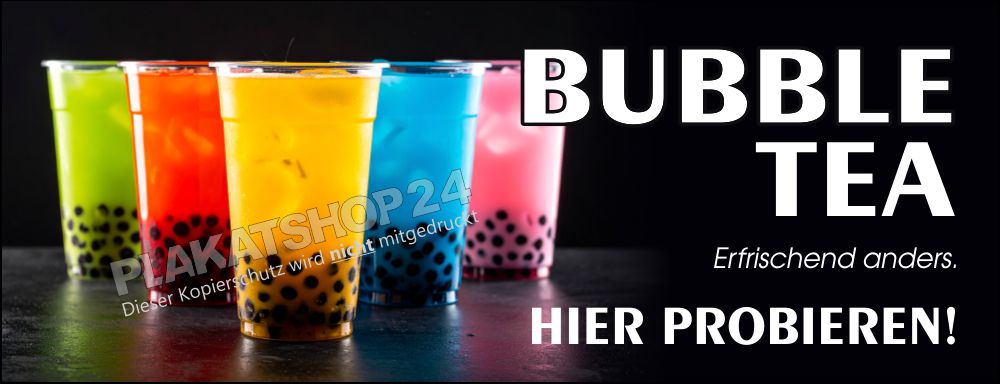 Bannerwerbung Bubble Tea / Perlentee Bannerwerbung Bubble Tea / Perlentee