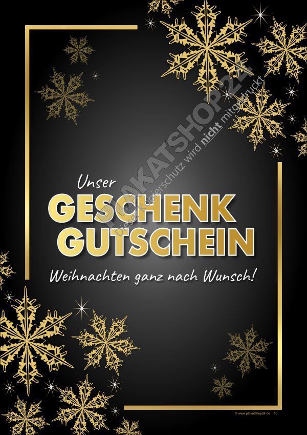 Werbeplakat für einen Gutschein zu Weihnachten Werbeplakat für einen Gutschein zu Weihnachten