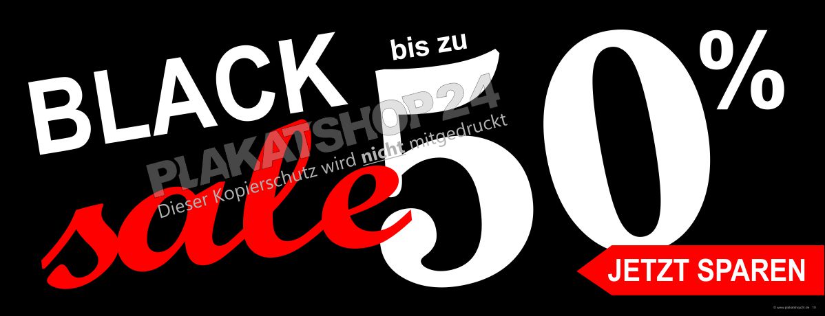 Werbeplane Black-Sale