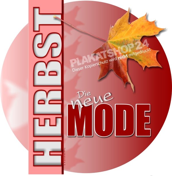 Fensterfolie für Herbstdeko für die Modebranche