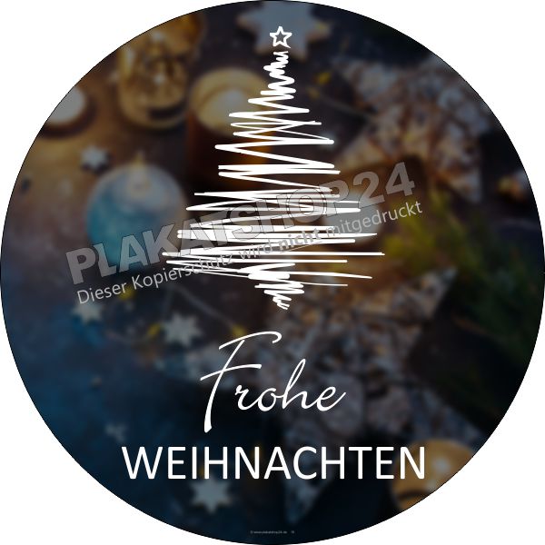 Aufkleber mit modernem Weihnachtsmotiv
