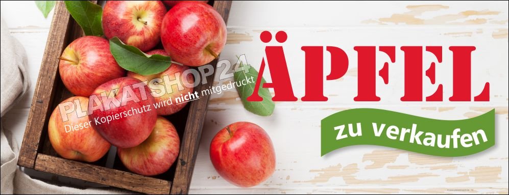 Querbanner Obsthandel Apfelverkauf