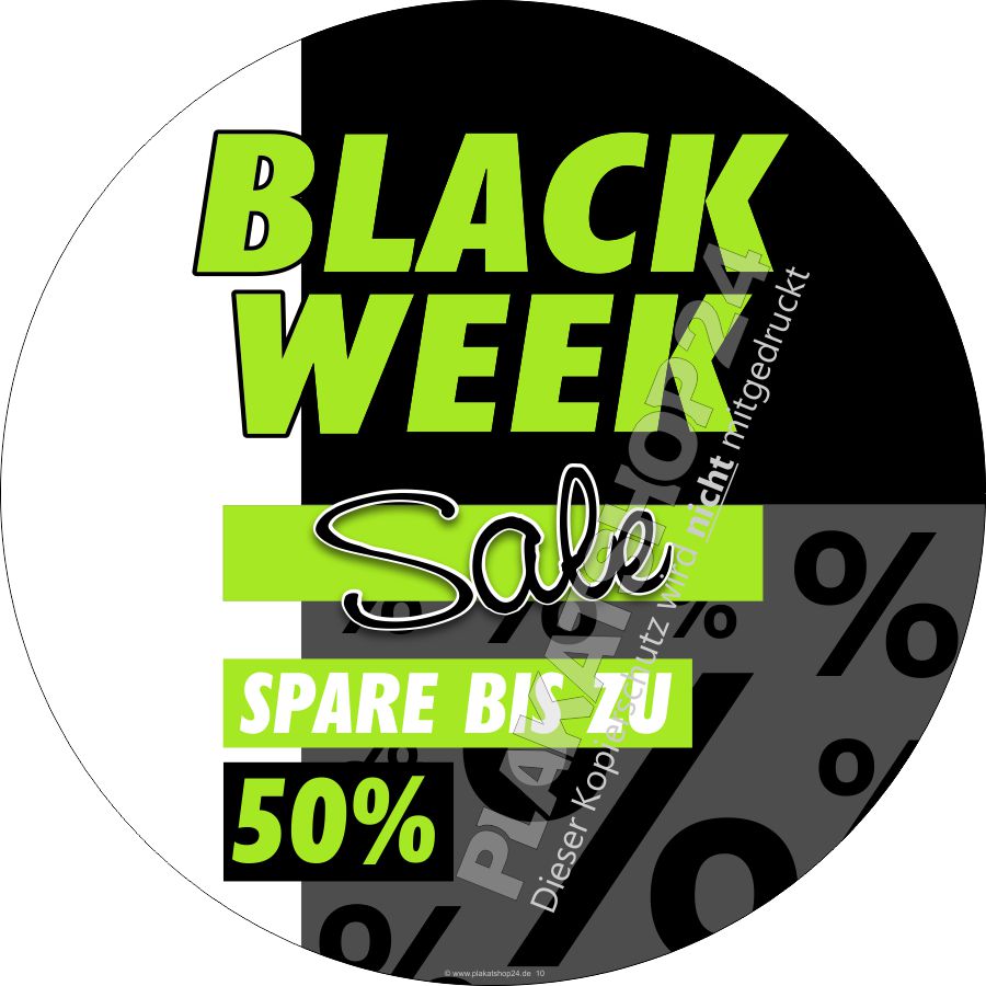Aufkleber Black Sale Week