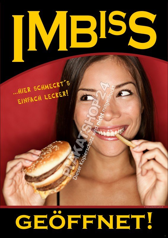 Plakat Imbiss geöffnet