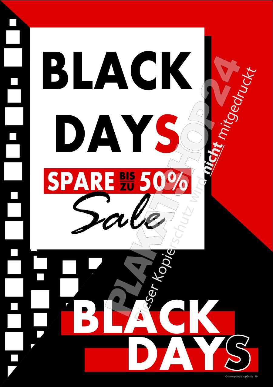 Werbeplakat Black Day Sale