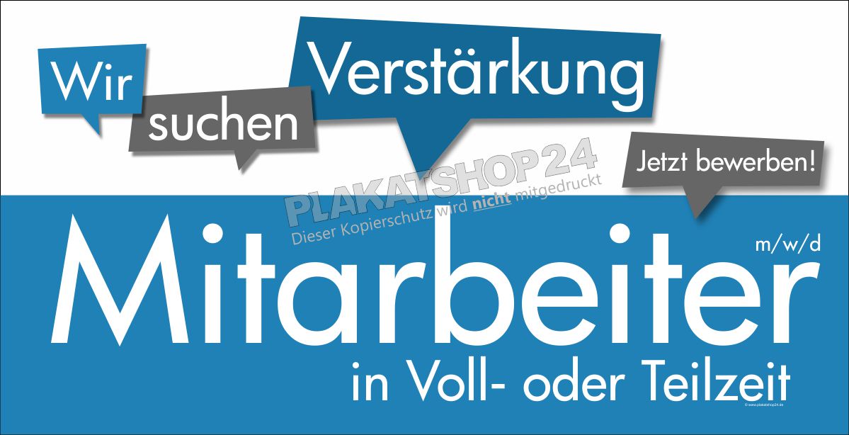 Aufmerksamkeitsstark für neue Mitarbeiter werben! Bauzaunbanner