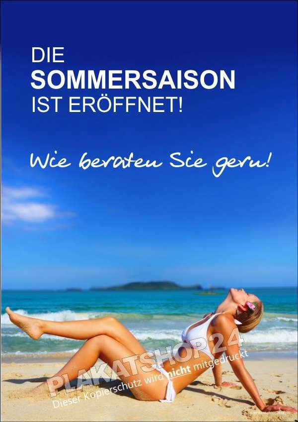 Poster Sommerurlaub Touristikbranche