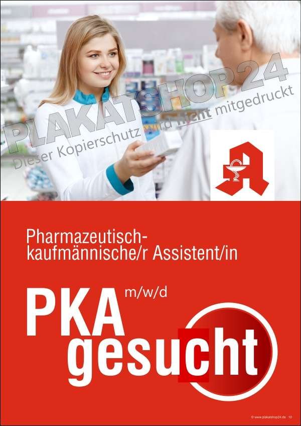 plakat-pka-gesucht Apothekenposter Stellenangebot PKA