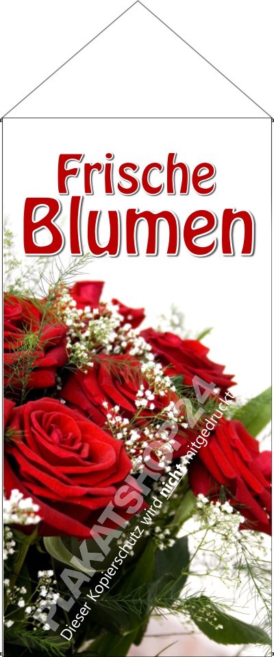 Textilbanner Floristik frische Blumen
