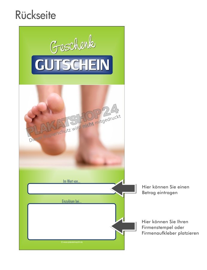 Geschenk-Gutschein für Fußpflege für Männer