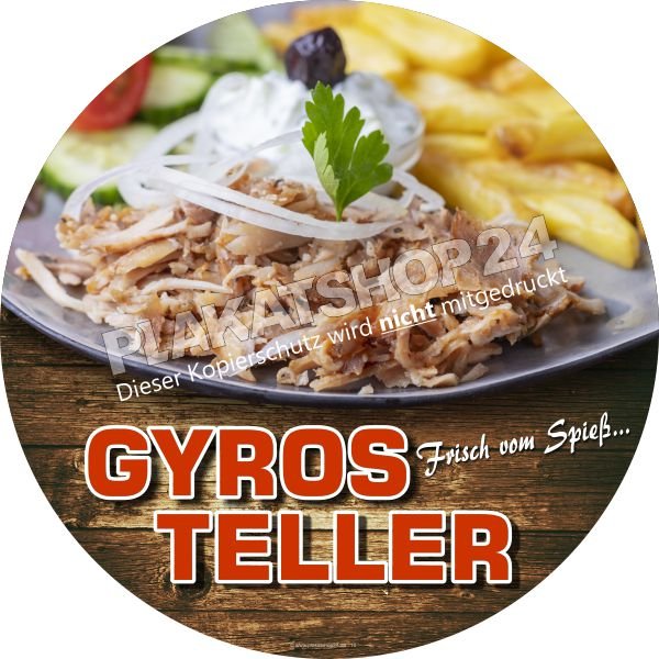Schönes Werbeposter für Imbiss Gyrosteller
