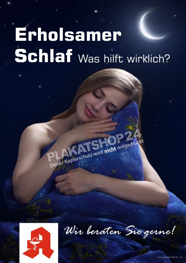 Werbeposter Apotheke erholsamer Schlaf