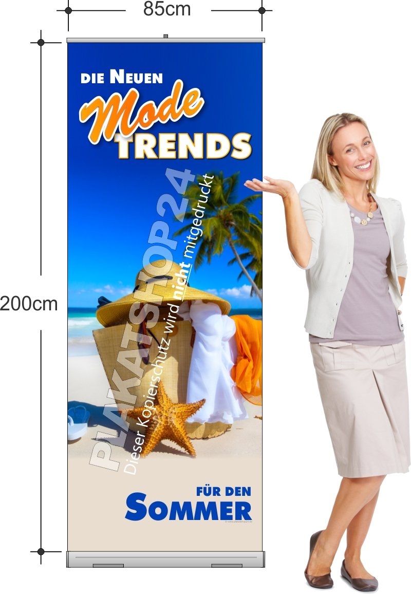 ROBA6725 Günstiges Rollupbanner für Sommermode