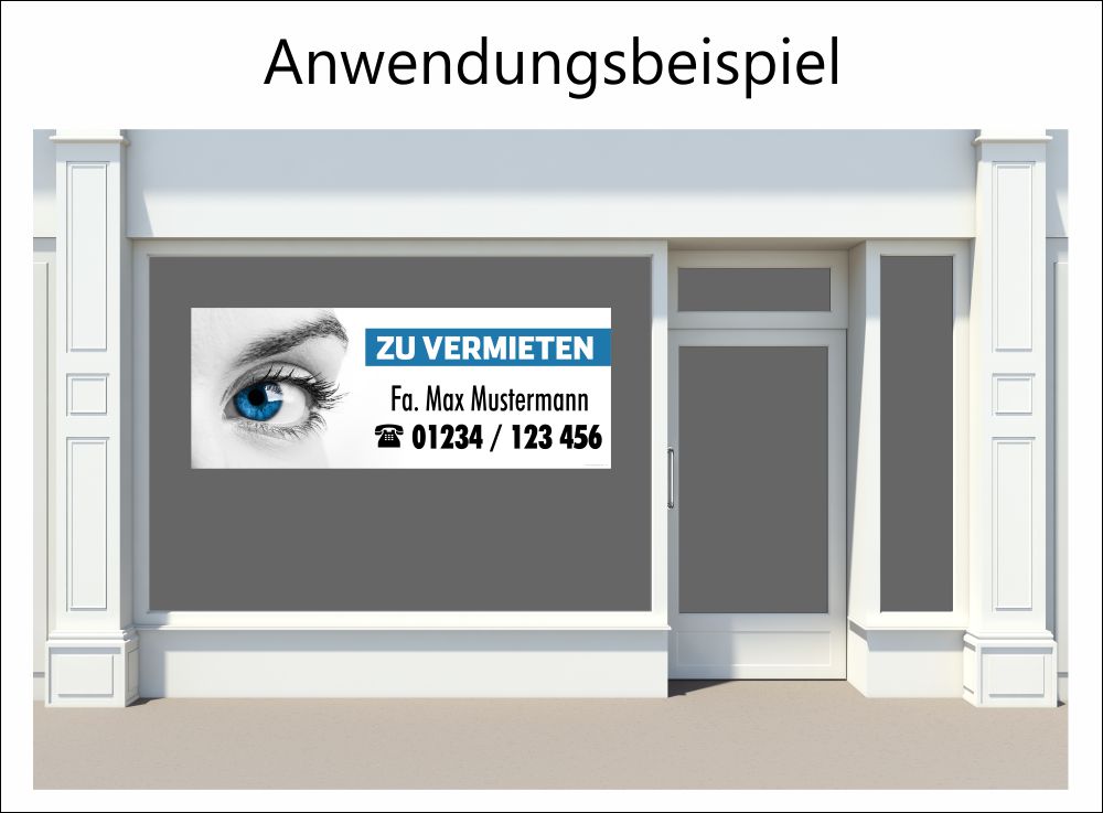 Werbebanner für Vermietung mit Ihrer Telefonnummer