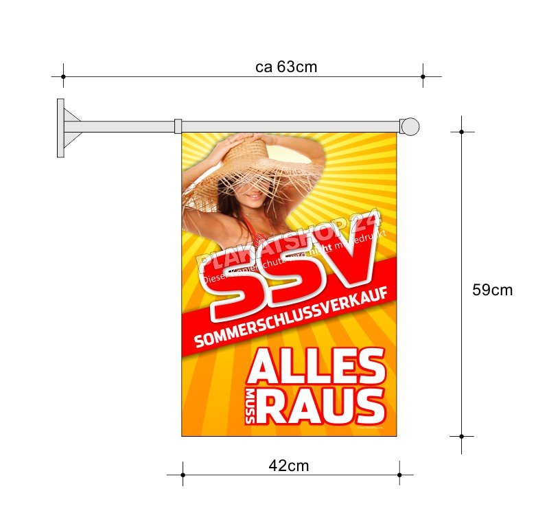 SSV-Fahne A2 für Sommerschlussverkauf