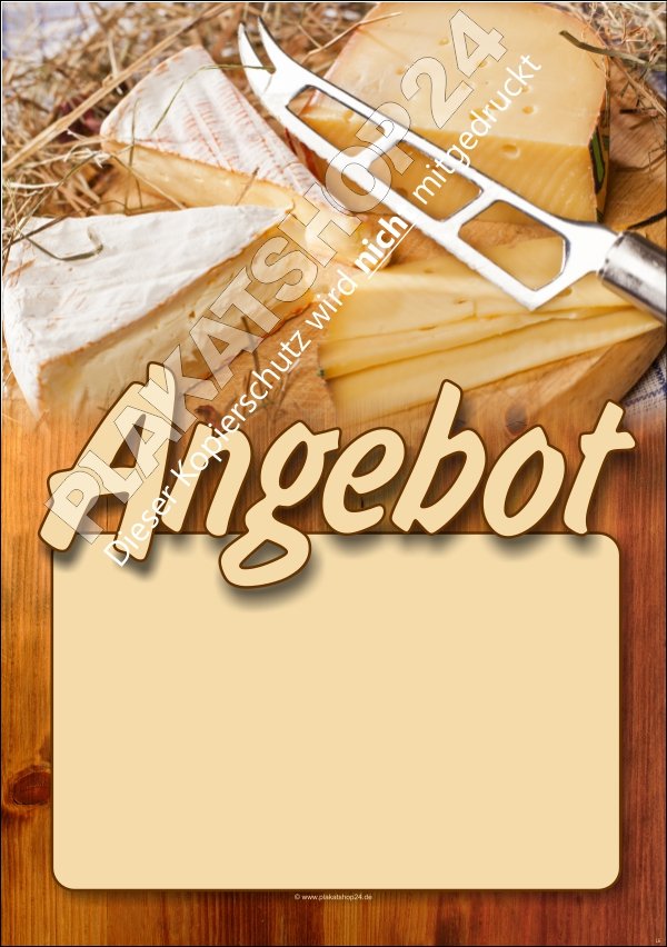 Käse-Plakat für Käse-Angebote