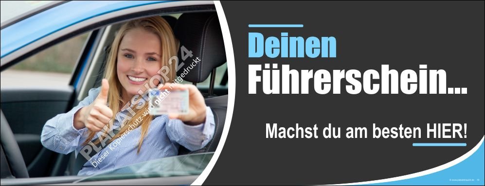 Werbebanner Führerscheinerwerb hier
