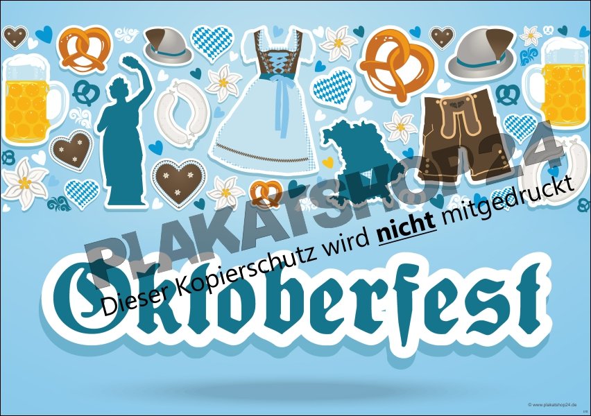 Oktoberfest-Plakat im Querformat