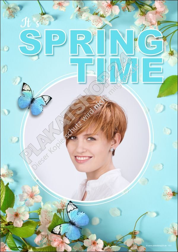 Friseurplakat Schaufensterdeko Frühling