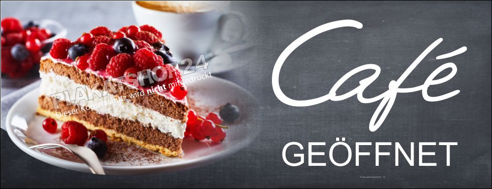 Werbeschild (PVC-Banner) Café geöffnet