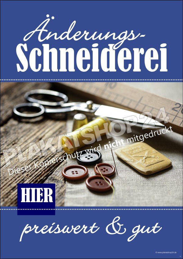 XA8861 Poster für Änderungsschneiderei preiswert und gut