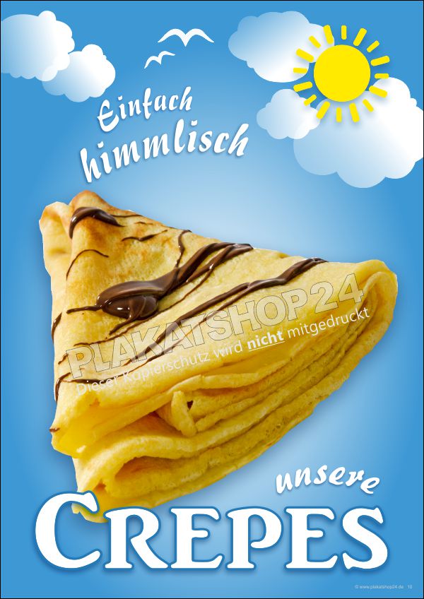 crepes-schild-kaufen Crêpes-Werbeschild (als PVC-Plakat)