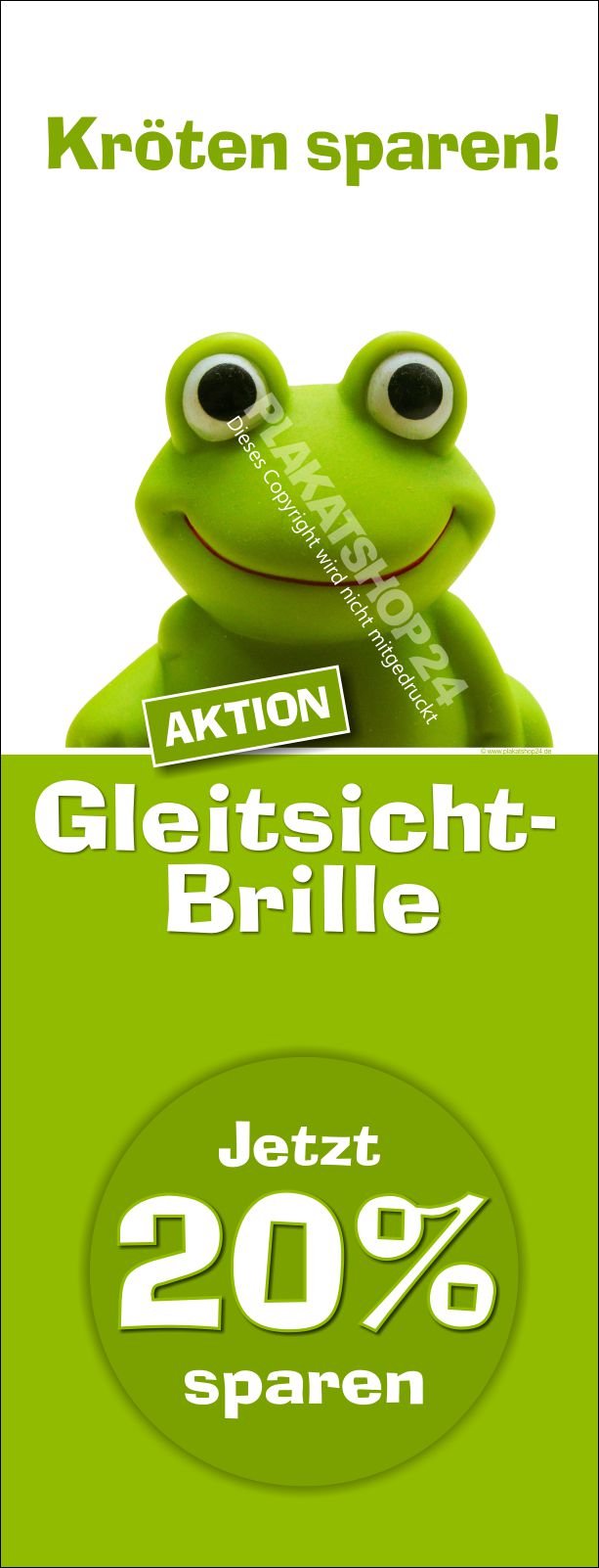 Werbebanner für Rabatt-Aktion Gleitsichtbrillen