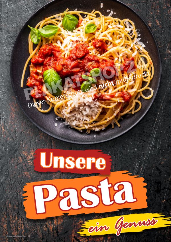 Werbeschild (Plakat) frische Pasta